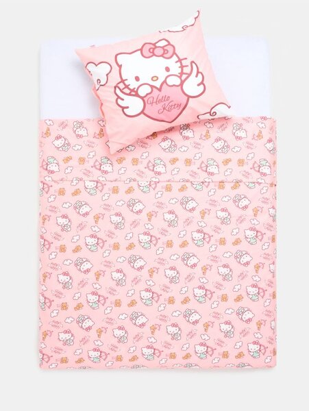 Sinsay - Комплект спално бельо от памук Hello Kitty - розов