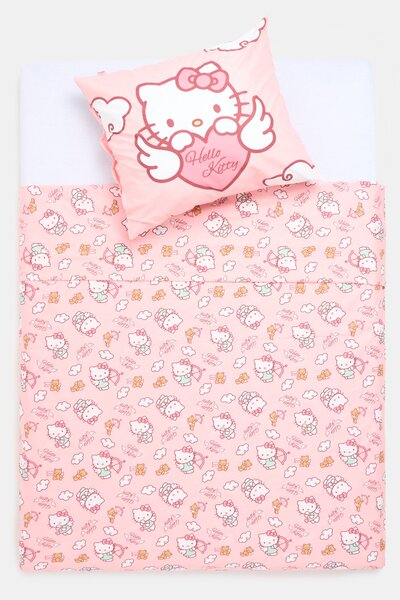 Sinsay - Комплект спално бельо от памук Hello Kitty - розов