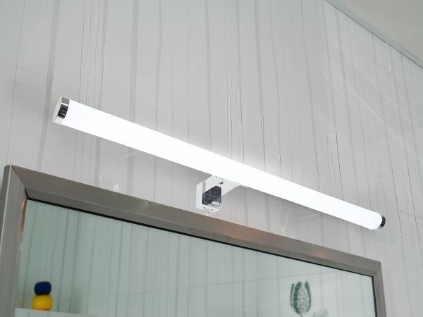 LED осветление за огледало в банята, 12W/230V, 59,5 cm, IP44, полирано хромирано покритие