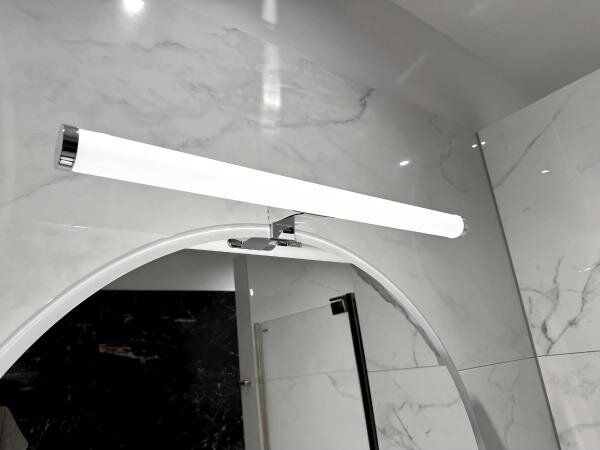 LED осветление за огледало в банята, 12W/230V, 59,5 cm, IP44, полирано хромирано покритие