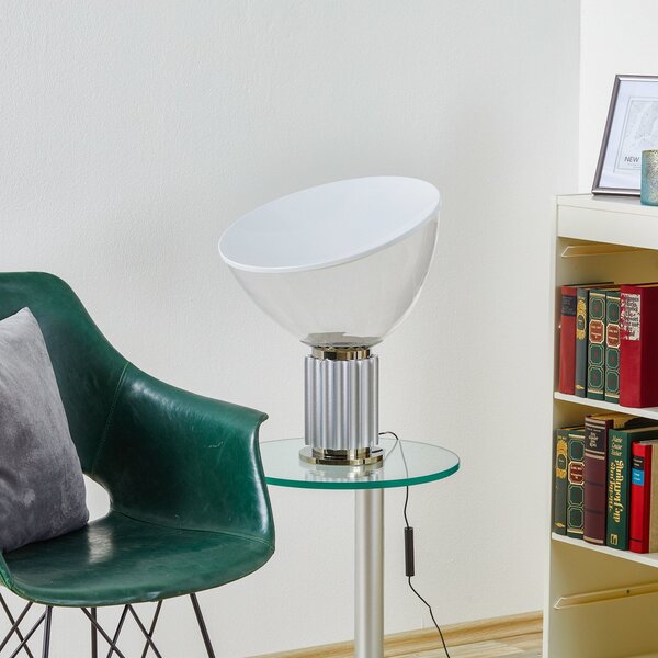 FLOS Taccia small - LED настолна лампа, алуминий, Затъмняване, Прозрачен, Дневна/трапезария, Метал, Дизайн