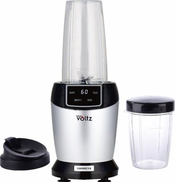 Нутри блендер Oliver Voltz OV51162FS, 1200W, 1.0 л + 0.8 л, LED дисплей, Без BPA, мели лед, предпазен бутон, сребрист