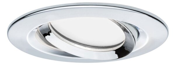 Paulmann LED прожектор Nova Plus Coin, комплект от 3 броя, кръгъл, хромиран,, Затъмняване, Хром, Коридор, Метал, Модерен, Осветителни тела за вграждане кръгли