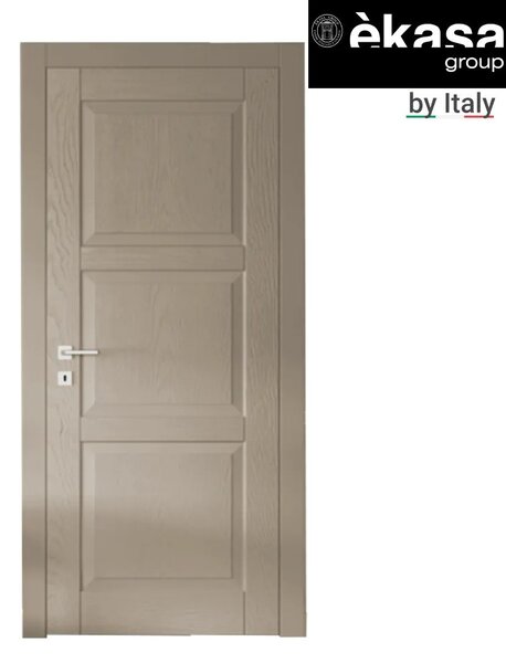 Интериорна врата с каса EKASA SOFT 80x210х12 см, панти, магнитна брава, дърво, гълъбово сиво