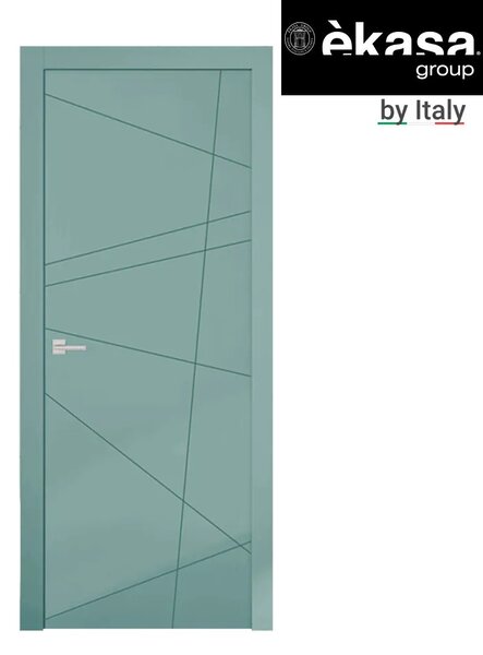 Интериорна врата с каса EKASA INCONTRI STELLA 80x210х12 см, панти, магнитна брава, дърво, синя лагуна