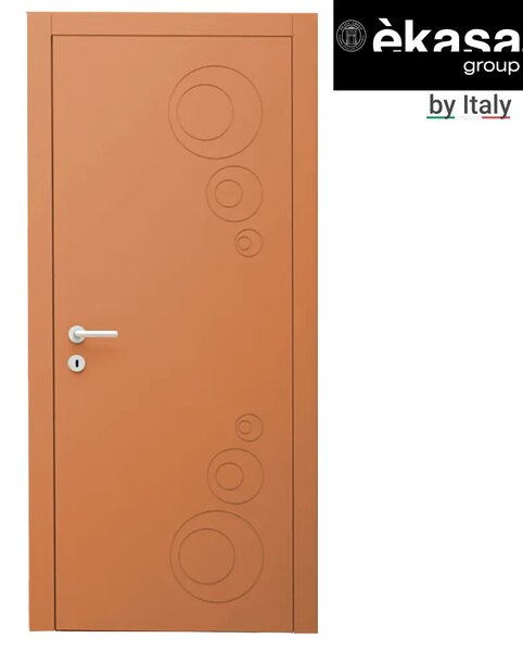 Интериорна врата с каса EKASA INCONTRI IN-RIM 90x240х12 см, панти, магнитна брава, дърво, кехлибар