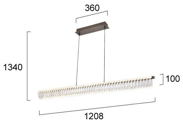 LED полилей на кабел ALBA LED/39W/230V сив/прозрачен