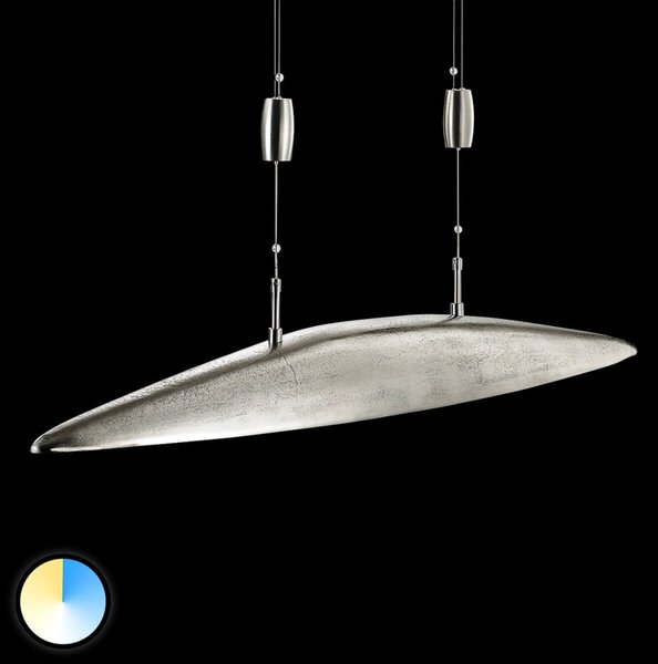 FISCHER & HONSEL LED висяща светлина Shine регулируем цвят на светлината, Затъмняване, Металик, Дневна/трапезария, Метал, Модерен