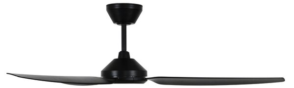 Beacon Lighting тавански вентилатор Polis, черен, DC, безшумен, Ø 137 см, IP55, Черен, Дневна/трапезария, Пластмаса, Модерен