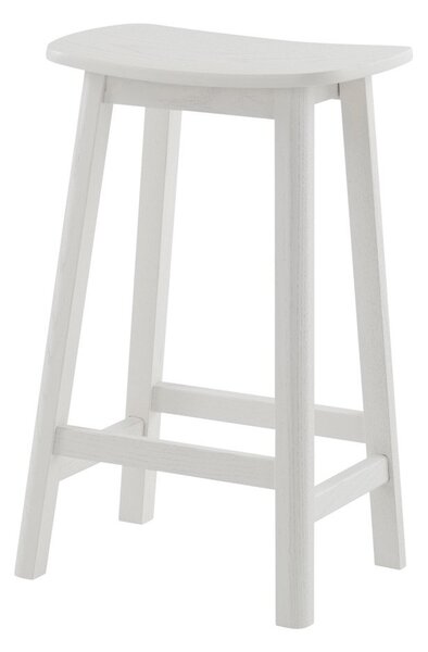 Бял бар стол от масивен ясен (височина на седалката 65 cm) Selene – Jotex