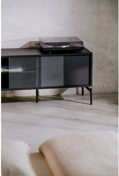 Черна маса за телевизор 116x55x42 cm Met Mini – noo.ma