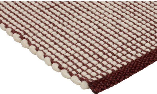 Бордо/в естествен цвят ръчно изработен вълнен килим 140x200 cm Talo – noo.ma