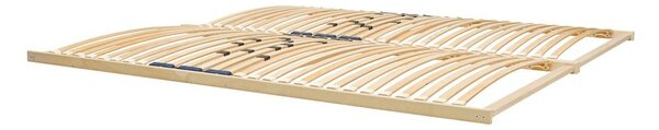Бяло стоманено двойно легло 200x200 cm тапицирано с включена подматрачна рамка Eton Basic – noo.ma