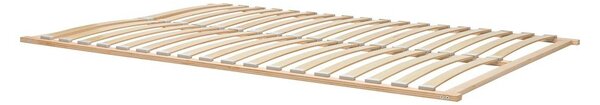 Двойно легло 160x200 cm тапицирано/ПДЧ от декор от дъб с включена подматрачна рамка в естествен цвят Streiko – noo.ma