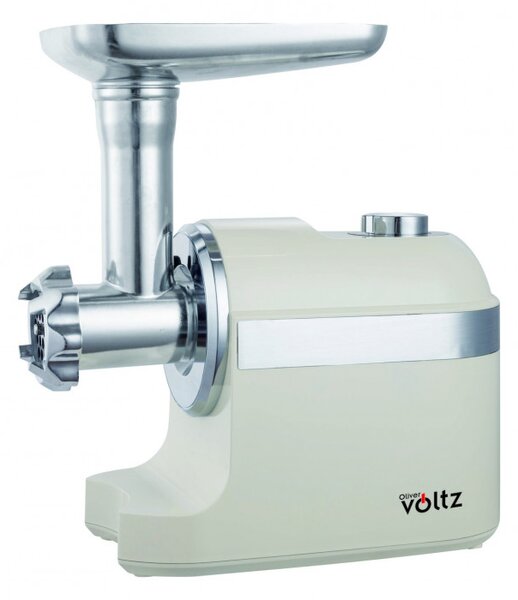 Месомелачка с приставка за домати Oliver Voltz OV51991F, 600/1800W, Аксесоар за колбаси, Бял