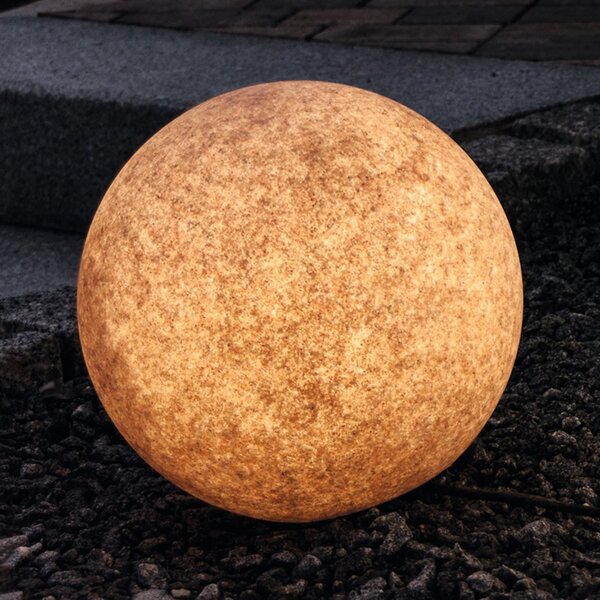 Heitronic Декоративна сфера Luminous Mundan, 30 cm, теракота, Оранжев, Пластмаса, Модерен