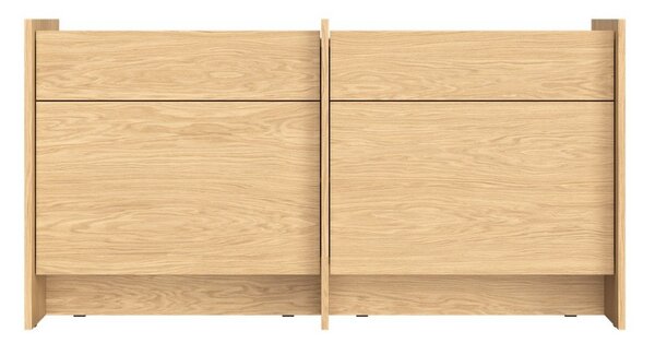 Скрин от декор от дъб в естествен цвят 146x76x51 cm Hido – noo.ma