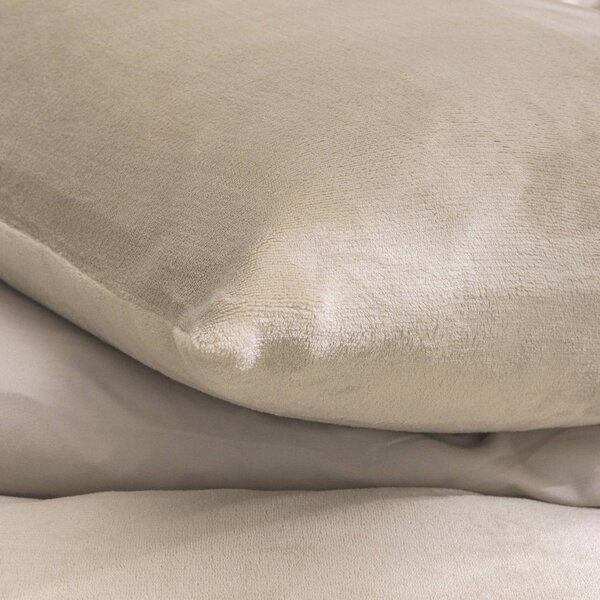 Бежово двойно /удължено 3 части спално бельо от микрофланела 240x220 cm Flanou – douceur d'intérieur