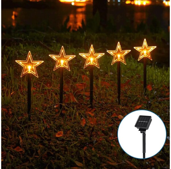 Aigostar LED соларна коледна лампа 1m IP65, 0,054W, топла бяла светлина