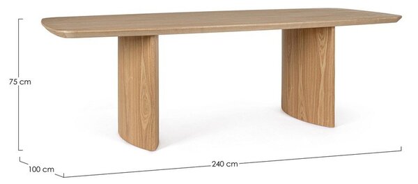 Трапезна маса от декор от дъб 100x240 cm Odelia – Bizzotto