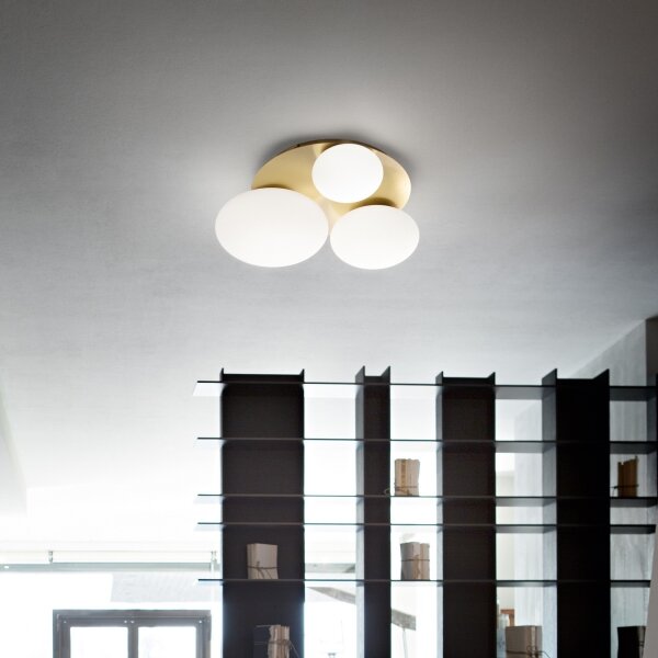 Ideal Lux - LED Плафониера NINFEA 3xGX53/9W/230V златист