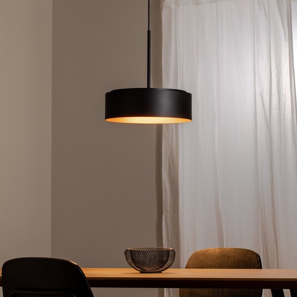 BEGA LED висяща лампа Studio Line Ø 36 cm черно-медна DALI, Затъмняване, Черен, Дневна/трапезария, Алуминий