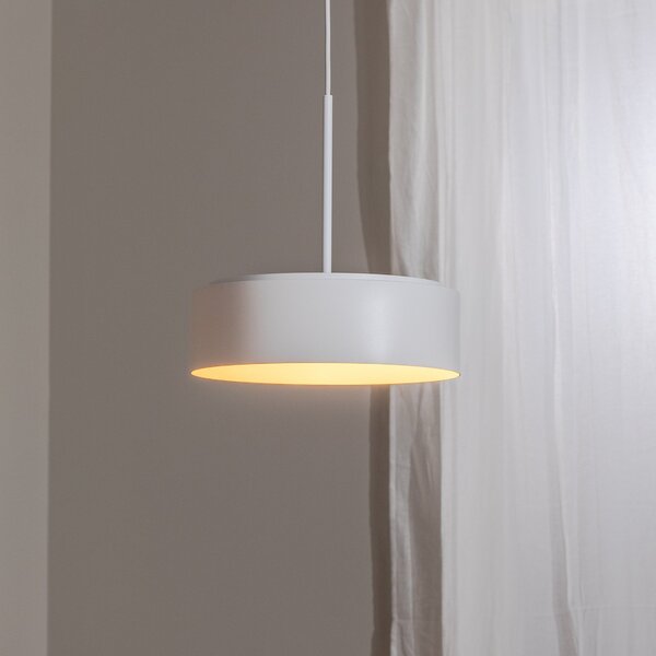 BEGA LED висящо осветително тяло Studio Line, Ø 36 cm, бяло-златно, DALI, Затъмняване, Бял, Дневна/трапезария, Алуминий