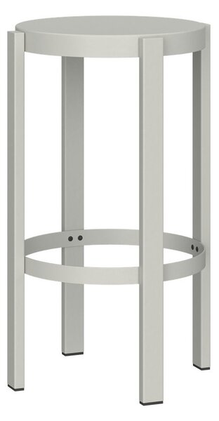 Светлосив стоманен бар стол (височина на седалката 65 cm) Doon – noo.ma