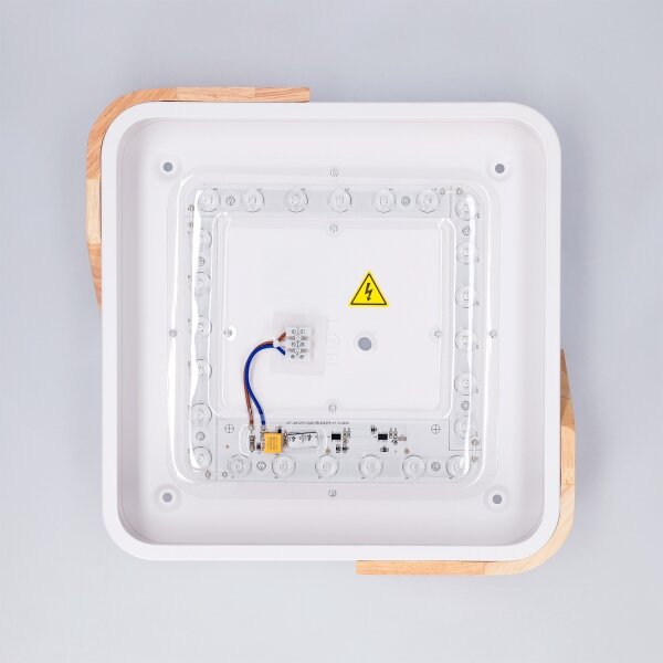 Brilagi - LED плафон PILANA LED/24W/230V дъб/бяло 32x32 cm