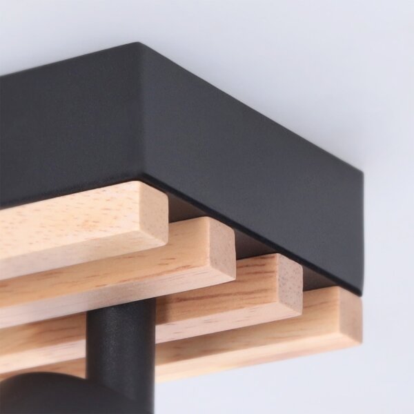 Brilagi - Точково осветително тяло SELE WOOD 1xGU10/30W/230V черно/дърво