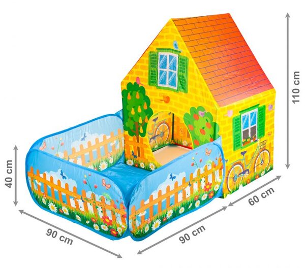 Детска шатра за игра - къща за игра с градина