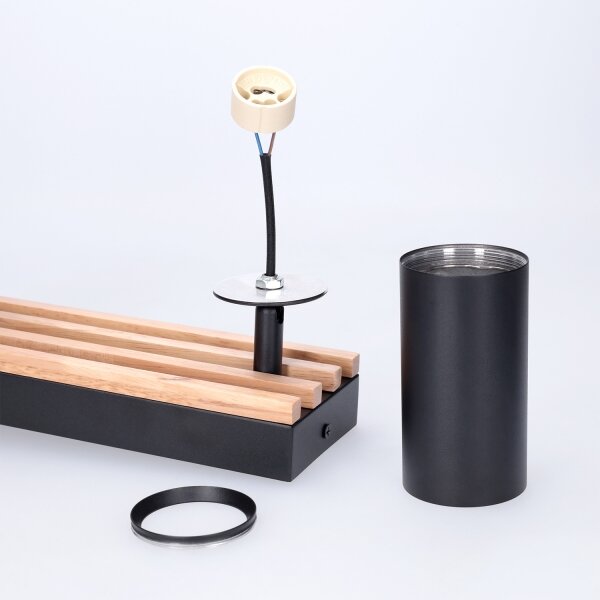 Brilagi - Точково осветително тяло SELE WOOD ACOUSTIC 2xGU10/30W/230V черно/дърво