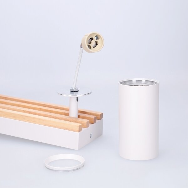 Brilagi - Точково осветително тяло SELE WOOD ACOUSTIC 3xGU10/30W/230V бяло/дърво