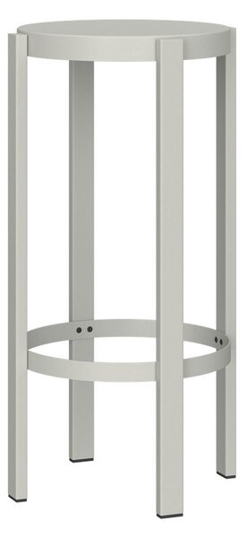 Светлосив стоманен бар стол (височина на седалката 75 cm) Doon – noo.ma