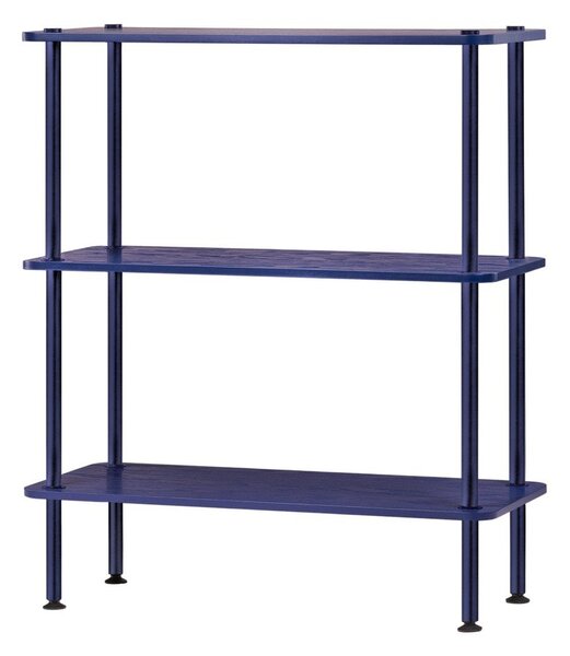 Син стелаж от декор от дъб 80x90,5x35 cm Teidi – noo.ma