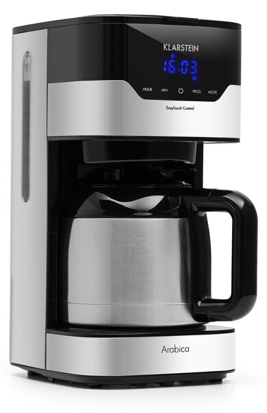 Klarstein Arabica 800W, кафе машина, 1.5 l, EasyTouch Control, сребърно/черна