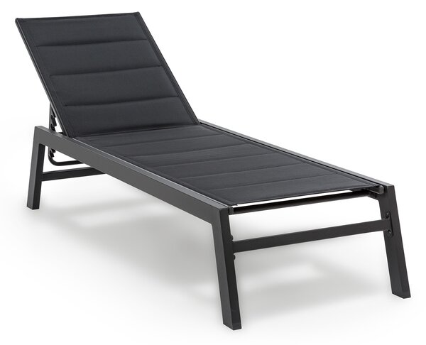 Blumfeldt Renazzo Lounge, шезлонг, 70/30 PVC / PE, алуминий 6-стъпки, антрацит