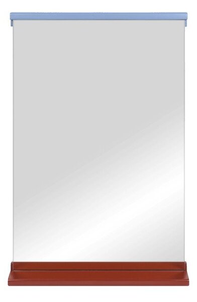 Стенно огледало с рафт масивно дърво 50x75 cm Lun – noo.ma