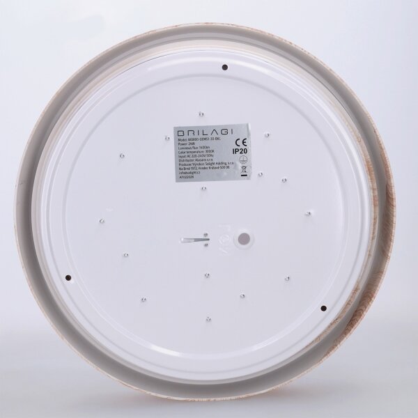 Brilagi - LED таванно осветително тяло FLOCO LED/24W/230V Ø 30 см дърво/черно