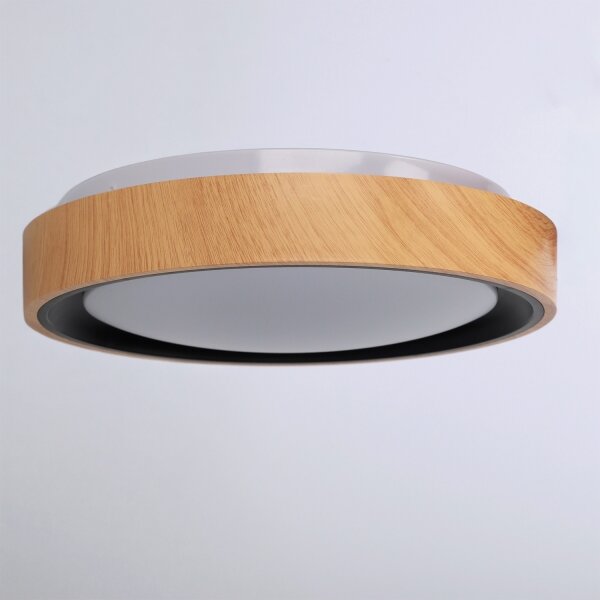 Brilagi - LED таванно осветително тяло FLOCO LED/24W/230V Ø 30 см дърво/черно