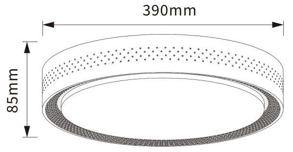 Brilagi - димируемо LED таванно осветително тяло COCI LED/48W/230V Ø 39 см дърво/черно+ДУ