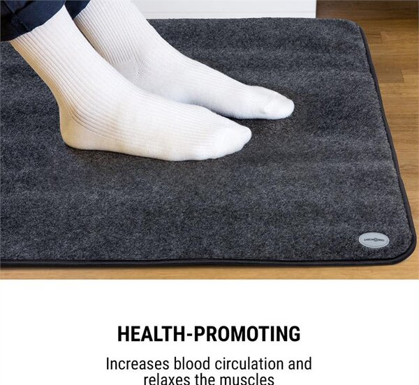OneConcept Magic Carpet DLX, отоплително килимче, 4 температурни нива, 60 x 70 cm, 100 W, таймер, антрацит