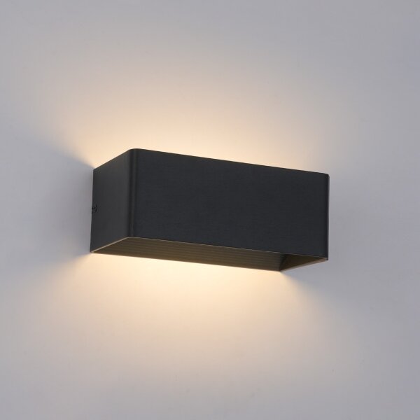 Brilagi - LED външно стеново осветително тяло DONNANI LED/7W/230V, черно, IP44