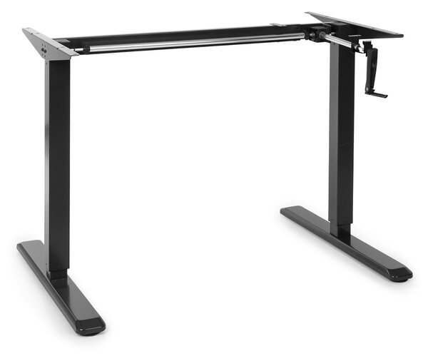 OneConcept Multidesk, бюро с регулируема височина, ръчно, 73-123 см, черно