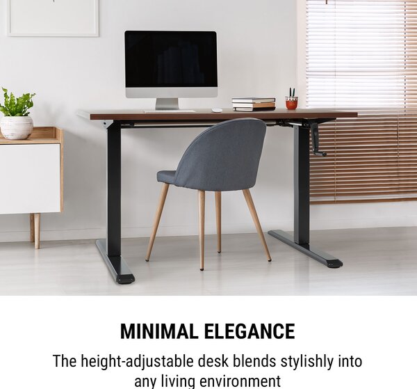 OneConcept Multidesk, бюро с регулируема височина, ръчно, 73-123 см, черно