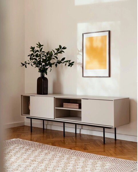 Сиво-бежова маса за телевизор 189x61x42 cm Mod – noo.ma