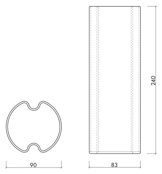 Стъклена ръчна изработка ваза (височина 24 cm) Tubu – noo.ma