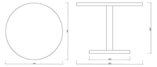 Кръгла странична масичка ø 52 cm Odo – noo.ma
