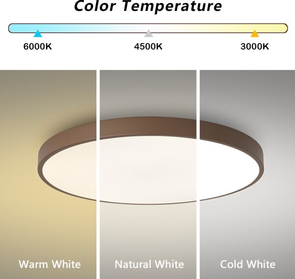 Brilagi - димируемо LED таванно осветително тяло POOL LED/60W/230V 3000-6000K 60 см кафяво + дистанционно управление