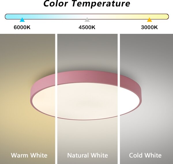 Brilagi - LED димируемо таванно осветително тяло POOL LED/60W/230V 3000-6000K 50 cm розово+ДУ